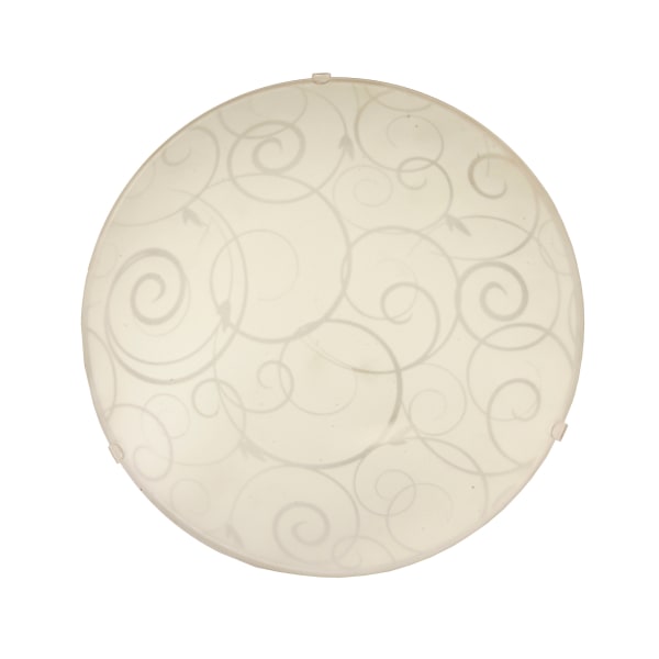 Simple Designs Round Flush mount Ceiling Light with Scroll Swirl Design