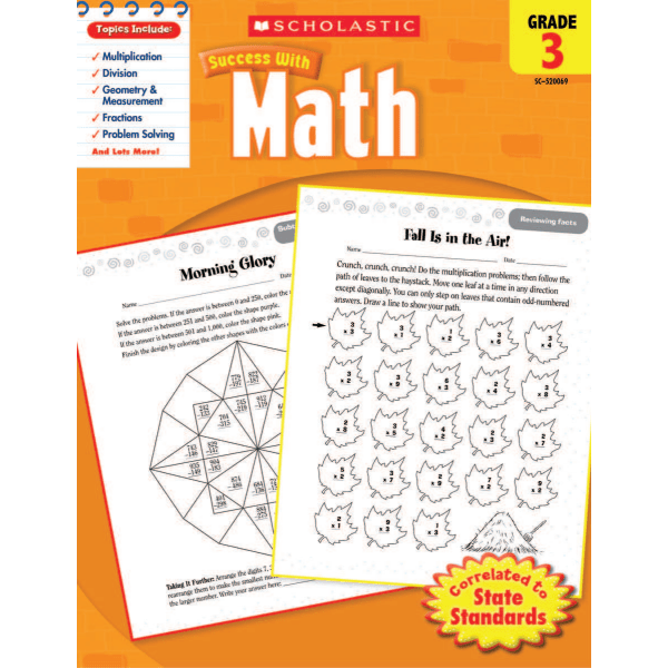 Scholastic Success With: Math Workbook, Grade 3
