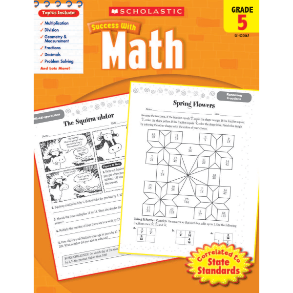 Scholastic Success With: Math Workbook, Grade 5