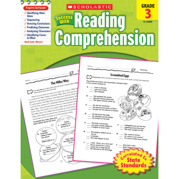 Scholastic Success With: Reading Comprehension Workbook, Grade 3