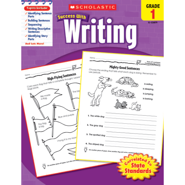 Scholastic Success With: Writing Workbook, Grade 1