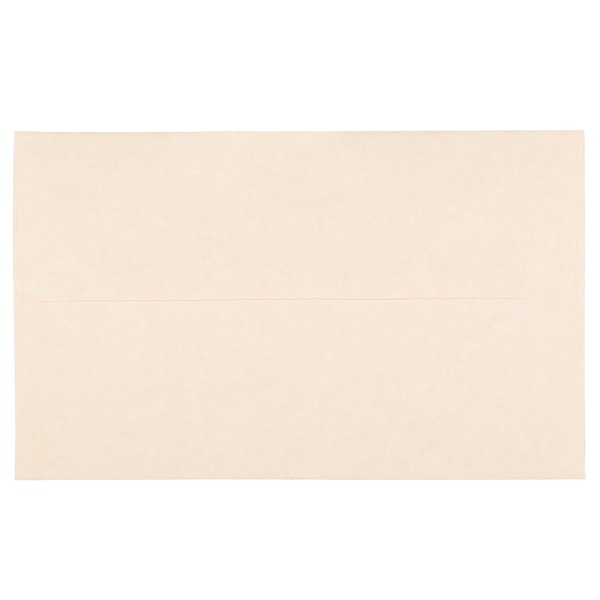 JAM Paper Parchment Booklet Invitation Envelopes, A10, Gummed Seal, 30% Recycled, Natural, Pack Of 25