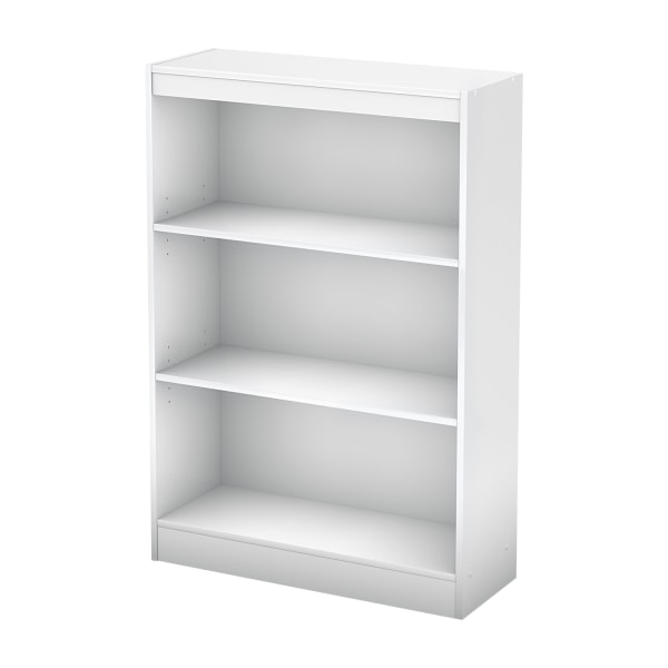 South S Axess 3 Shelf Bookcase, White Three Shelf Bookcase