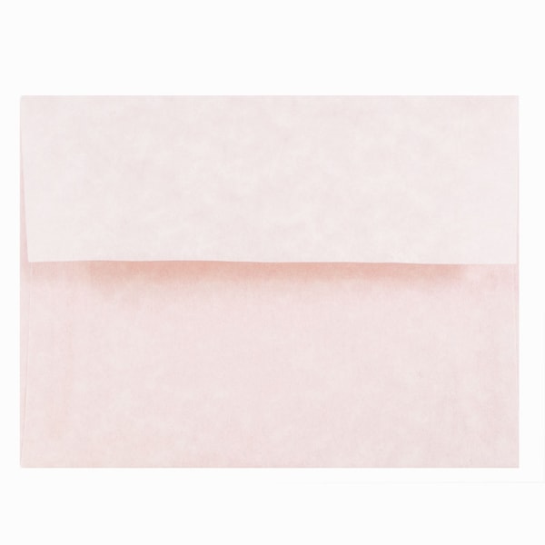 JAM Paper Booklet Invitation Envelopes, A2, Gummed Seal, 30% Recycled, Pink Ice, Pack Of 25