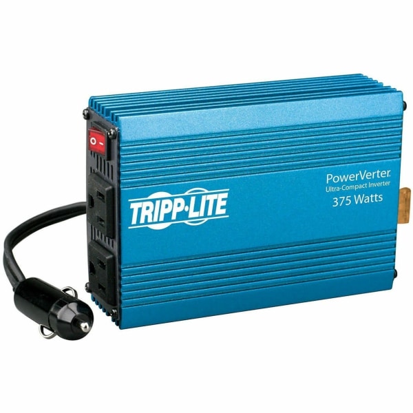 Tripp-Lite 2 Connection, 12 VDC Input, 120 VAC Output, 40 Amp Input Rating, 600 Peak Wattage, Power Inverter - 4-1/4" Wide x 7" Deep x 2" High, 375
