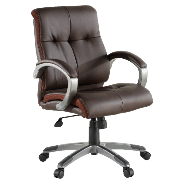 Lorell® Manager Bonded Leather Swivel Chair, Brown -  62623
