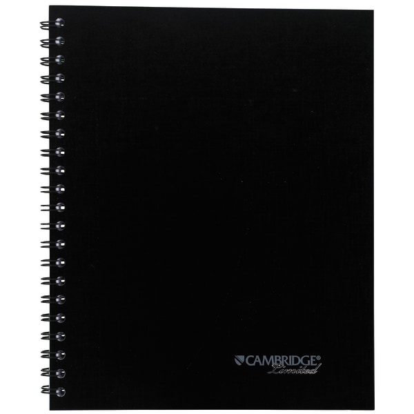 Mead Cambridge Limited Quicknotes Notebook, 8 1/2" x 11", College Ruled, 96 Sheets, Black