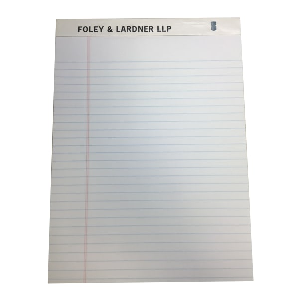 TOPS Docket Writing Pads, 8-1/2" x 11-3/4", Legal Ruled, White, 50 Sheets