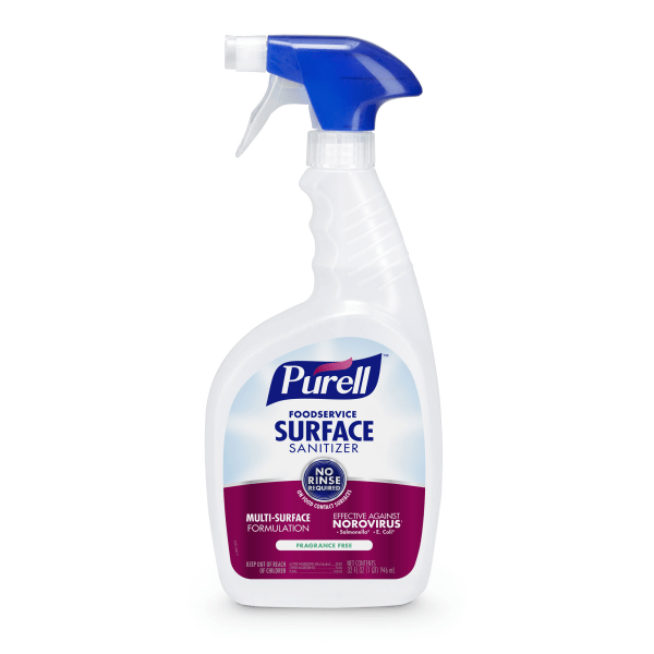 PURELL Foodservice Surface Sanitizer Spray, Fragrance Free, 32 fl oz Capped Bottle with Spray Trigger in Pack (Pack of 6) - 3341-06 (B01K1P8Q6S)