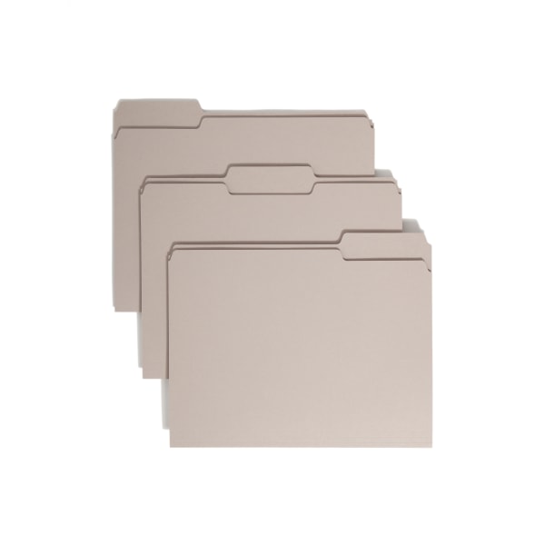 UPC 086486123433 product image for Smead® Color File Folders, Letter Size, 1/3 Cut, Gray, Box Of 100 | upcitemdb.com