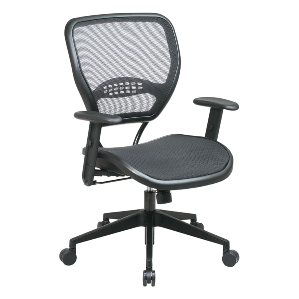 Office Star Air Grid Deluxe Task Chair, Black