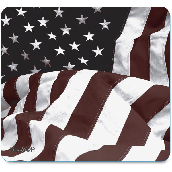 Allsop Old-Fashioned American Flag Mouse Pad, Non-Skid Backing, Multicolored (ALS29302) | Quill