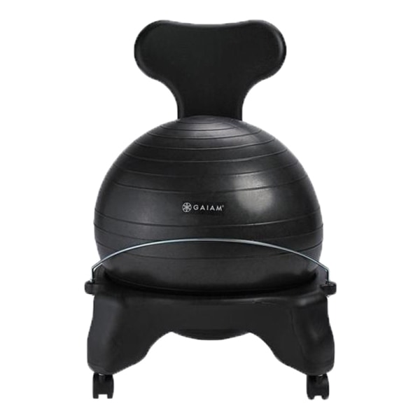 Gaiam Classic Gym Yoga Exercise Fitness Balance Ball Office Desk Chair  Black