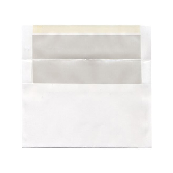 JAM Paper® Foil-Lined Invitation Envelopes, A9, Gummed Seal, Ivory/White, Pack Of 25 -  532412546