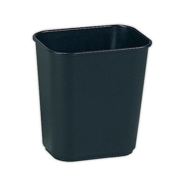 Deskside LLDPE Trash Can Black 13-5/8 Quart
