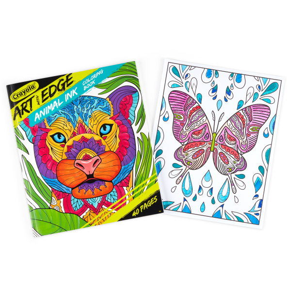 Color and doodle on this Art with Edge Coloring Book that's full of jungle animal coloring pages. Great animal coloring book for teens and adults.