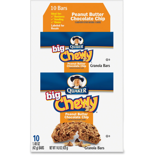 UPC 030000315668 product image for Quaker Oats Peanut Butter Big Chewy Granola Bar - Individually Wrapped - Peanut  | upcitemdb.com