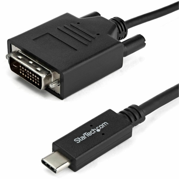 StarTech.com CDP2DVIMM2MB USB-C to DVI Cable - 6 ft / 2m - 1080p - 1920x1200 - USB-C DVI Monitor Cable - USB C Cable - Computer Monitor Cable