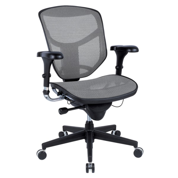 WorkPro® Quantum 9000 Series Ergonomic Mesh/Mesh Mid-Back Chair, Black/Gray, BIFMA Compliant -  RTP-000400-FU-024-07