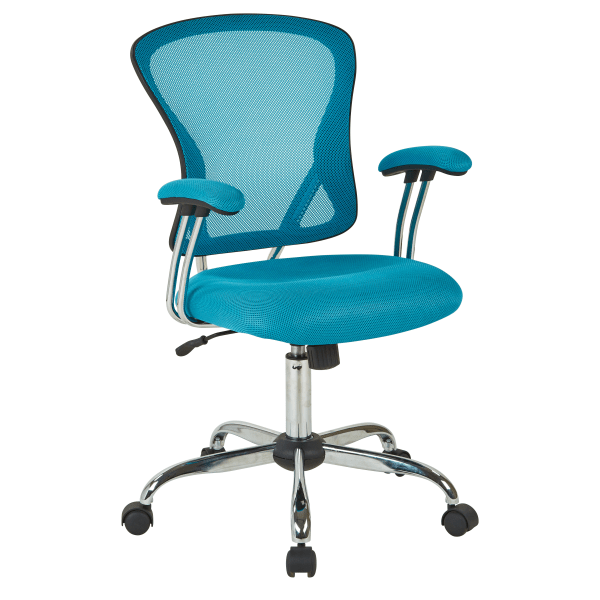 Office Star Avenue Six Juliana Mesh Task Chair, Blue/Silver