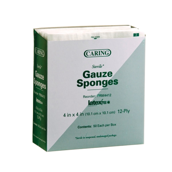 UPC 080196694115 product image for Medline CARING Woven Gauze Sponges, 12-Ply, 4