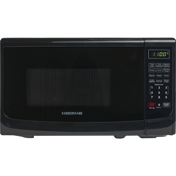 Farberware Countertop Microwave Oven with LED Lighting & Child Lock  0.7 Cu Ft Black