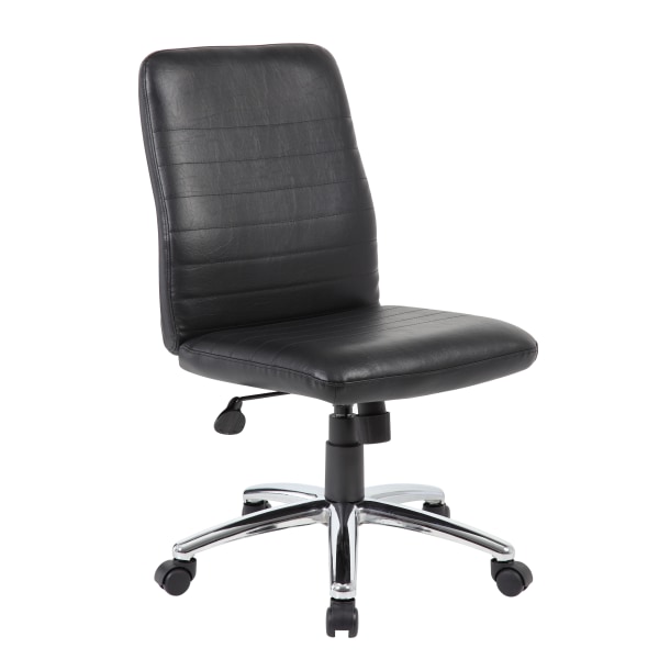 Boss Office Products Retro Task Chair, Black/chrome