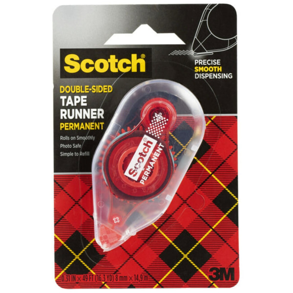 UPC 051141908120 product image for Scotch Double-Sided Tape Runner, Clear, 1/3