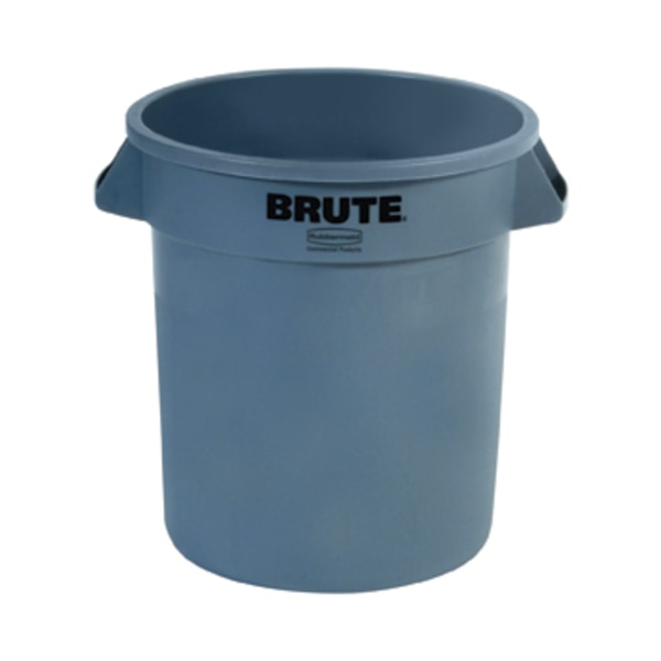 Rubbermaid Commercial FG261000GRAY 10-Gallon Round Brute Container (Gray)