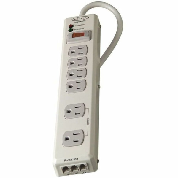 Belkin� SurgeMaster� Home Grade Surge Protector, 6 Outlets, 6-Foot Cord, 1045 Joules