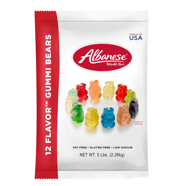 Albanese Confectionery Gourmet Gummy Bears Assorted Flavors 5Lb Bag