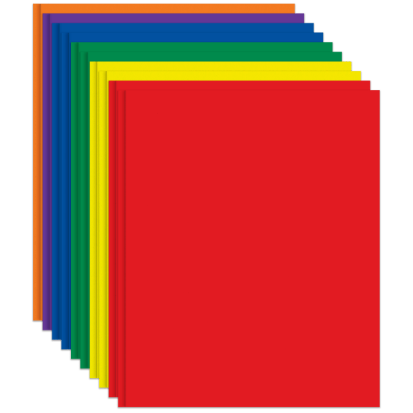 Office Depot® Brand School Grade 3-Prong Portfolios  Assorted Colors  Pack Of 10