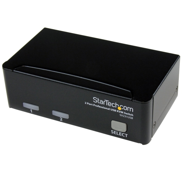 StarTechcom 2 Port Professional USB KVM Switch Kit with Cables  Control 2 USB VGA based computers with this complete KVM kit including cables  usb