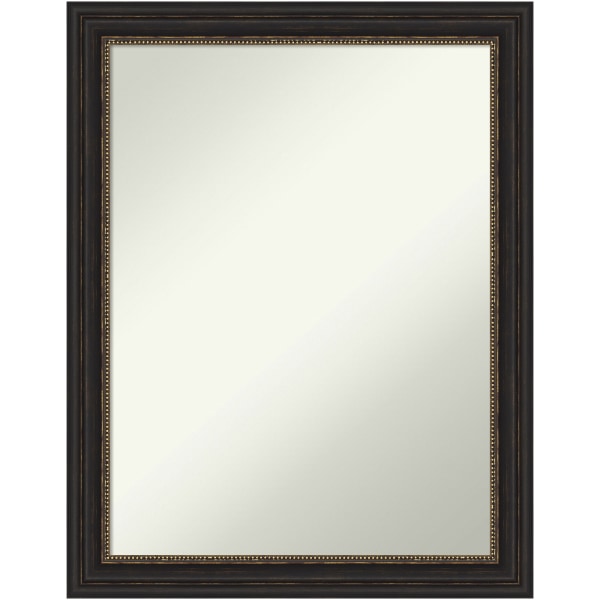 Amanti Art Narrow Non-Beveled Rectangle Framed Bathroom Wall Mirror, 27-1/2"" x 21-1/2"", Accent Bronze -  A42705545681