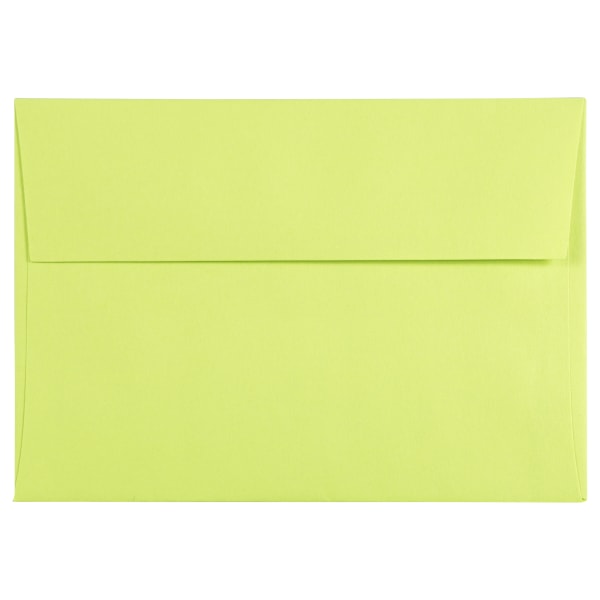 Photos - Office Paper JAM Paper� Booklet Envelopes, #4 Bar (A1), Gummed Seal, Lime Green, Pack Of 25 155438