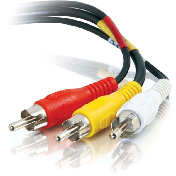 C2G 12ft Value Series Composite Video + Stereo Audio Cable - RCA Male - RCA Male - 12ft - Black -  40449