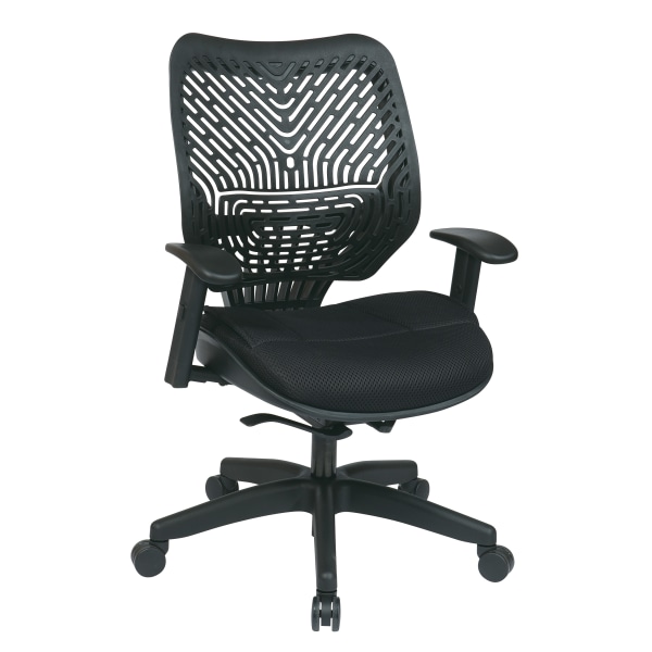 Office Star REVV Series SpaceFlex High-Back Chair, Raven - 86-M33BN2W - Furniture SpaceFlex back support system helps ensure comfort sku 86-M33BN2W