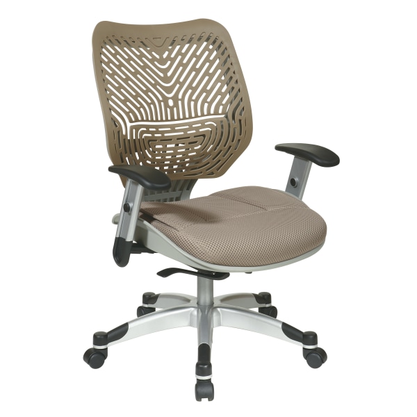 Office Star REVV Series SpaceFlex High-Back Chair, Latte/Platinum