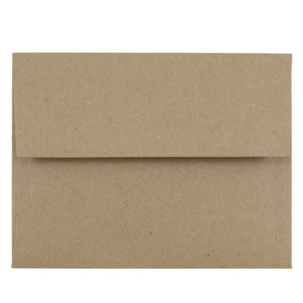 Photos - Office Paper JAM Paper® Booklet Invitation Envelopes, Gummed Seal, A2, 100 Recycled, Light Brown, Pack Of 25