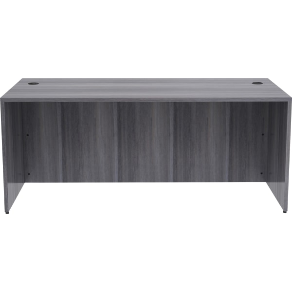 Lorell Essentials Series 70.9 W Rectangular Desk Shell, Weathered Charcoal (LLR69550) | Quill