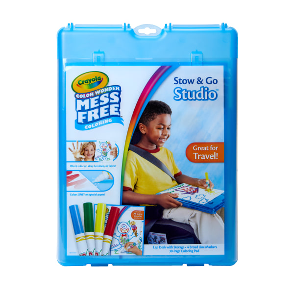 Crayola® Color Wonder Stow & Go Studio Coloring Kit, Assorted Colors