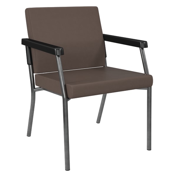 Office Star Bariatric Big & Tall Guest Chair, Java/Gunmetal Gray