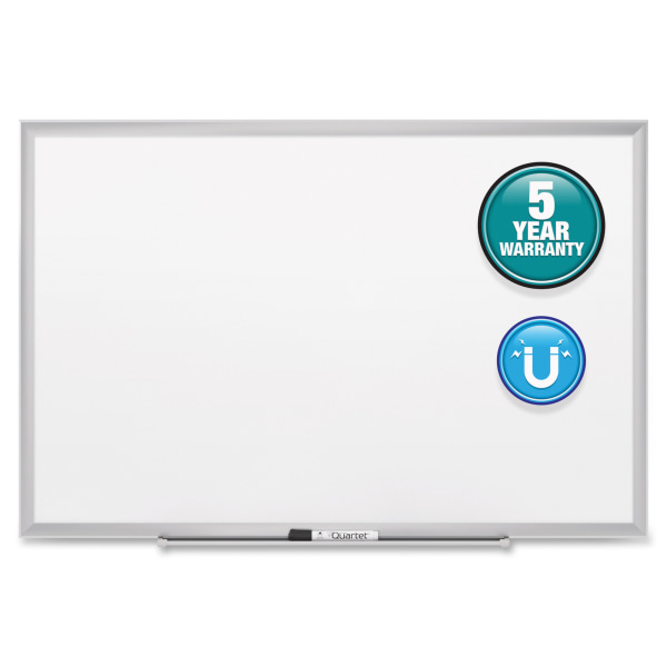 Quartet® Classic Magnetic Dry-Erase Whiteboard, 36"" x 48"", Aluminum Frame With Silver Finish -  SM534