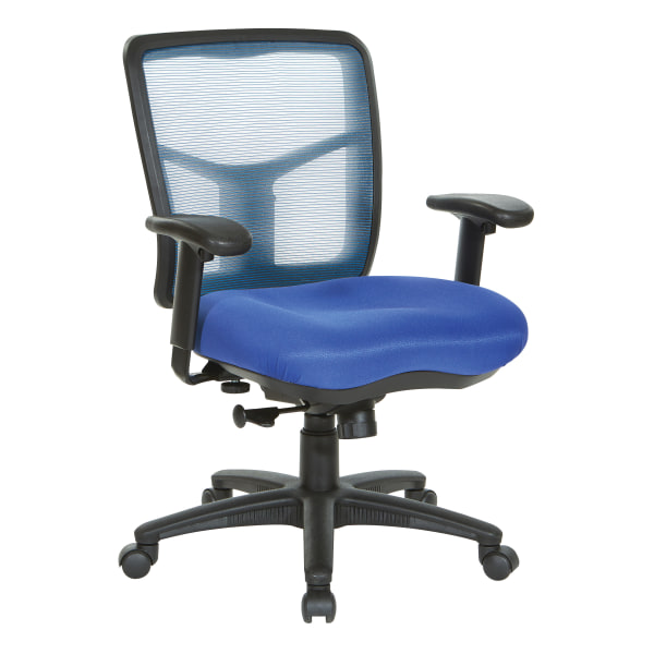 Office Star Pro-Line II Air Mist Ergonomic Mesh Mid-Back Manager Chair, Blue