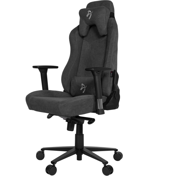 Arozzi Vernazza Premium Ergonomic Fabric High-Back Gaming Chair, Dark Gray/Black
