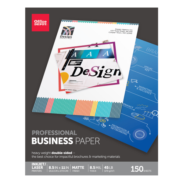 UPC 735854775865 product image for Office Depot® Brand Professional Business Paper, Matte, Double-Sided, Letter, Wh | upcitemdb.com