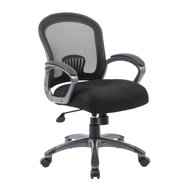 Photos - Computer Chair Office Products Boss  Mesh Mid-Back Task Chair, Black 