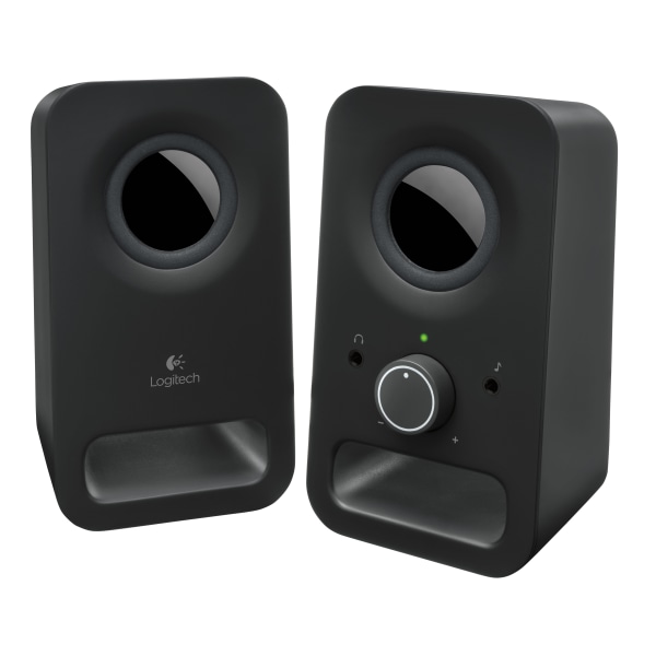 Logitech Z150 Compact Stereo Speakers with Headphone Jack in Black