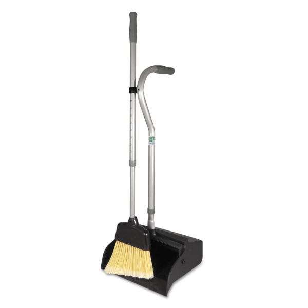 Unger Telescopic Ergo Metal Dust Pan With Broom, 45 x 12, Gray/Silver