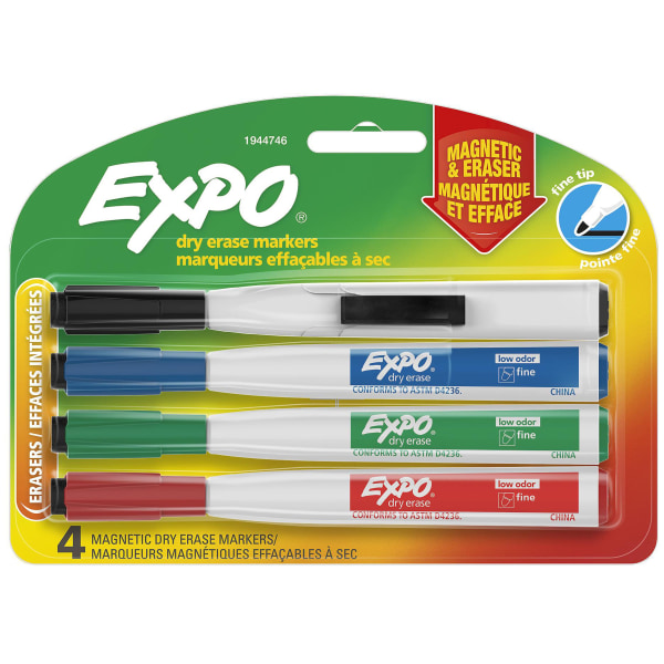 Expo Magnetic Dry Erase Markers  Fine Tip  24 Count